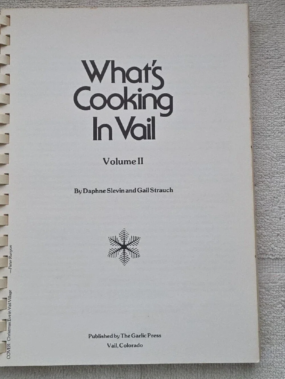What's Cooking In Vail Volume II Cookbook - Blue Cover